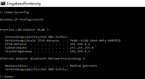 Adresse des Boards anzeigen